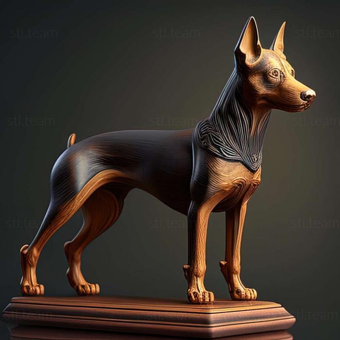 3D модель Собака манчестер терєр (STL)